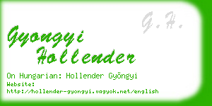 gyongyi hollender business card