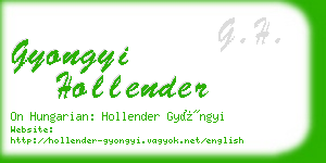 gyongyi hollender business card